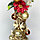 Конус-ёлка из ротанга декорированный, фото 2