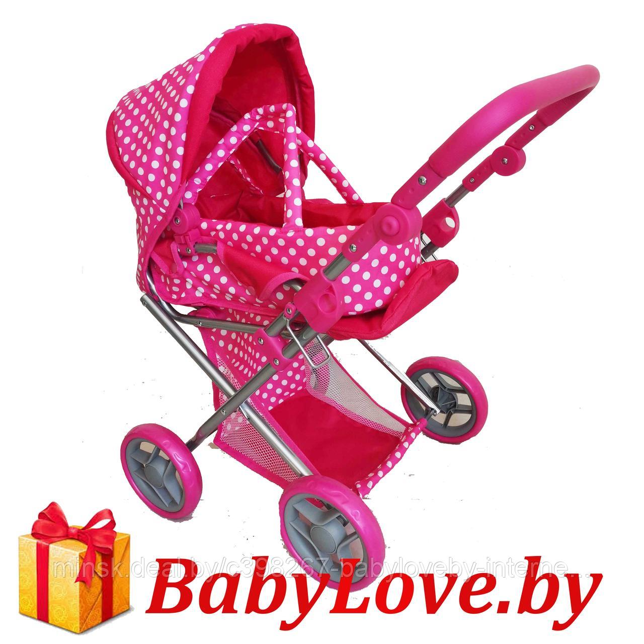 Детская коляска для кукол  MELOGO 9346-10 ткань премиум