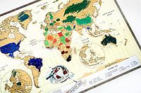 Скретч карта мира на русском языке в тубусе