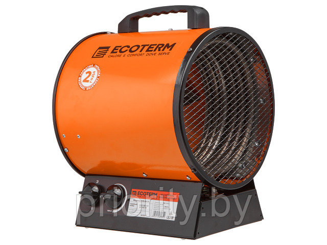 Нагреватель воздуха электр. Ecoterm EHR-06/3C (пушка, 6 кВт, 380 В, 3-хфазный, термостат, 2 года гарантии) - фото 1 - id-p140849981