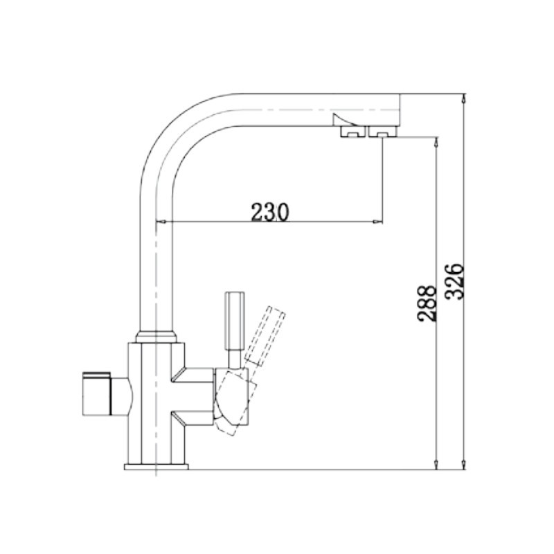 Смеситель для кухни (черный мрамор) с подключением питьевой системы KAISER 40144-5 - фото 3 - id-p140866938