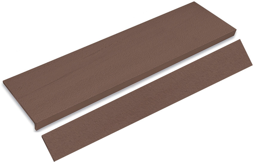 Ступени из керамогранита с капиносом Grain Tropico Peldano Recto 32x160