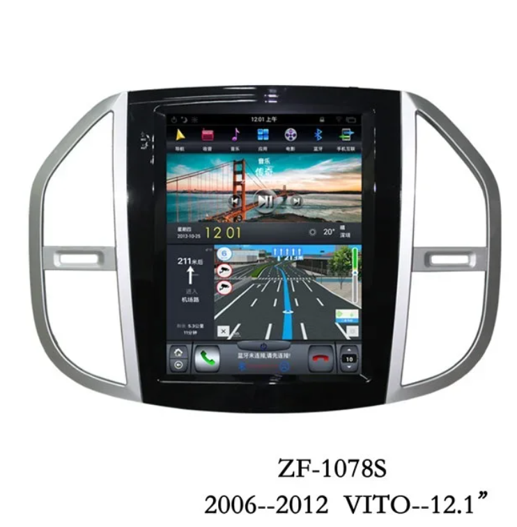 Штатная магнитола в стиле Тесла для Mercedes Vito W447 Android 10 - фото 2 - id-p125609991