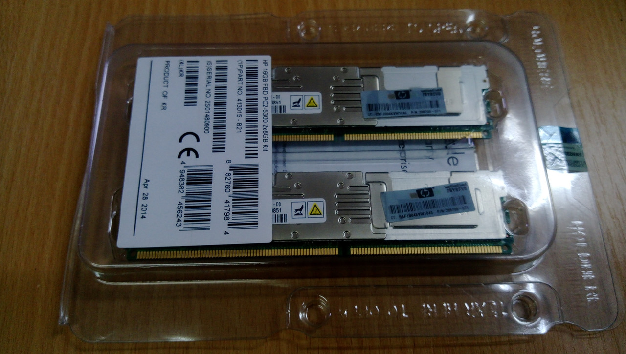 413015-B21 416474-001 память для сервера HP 16GB (2x8GB) FBD PC2-5300