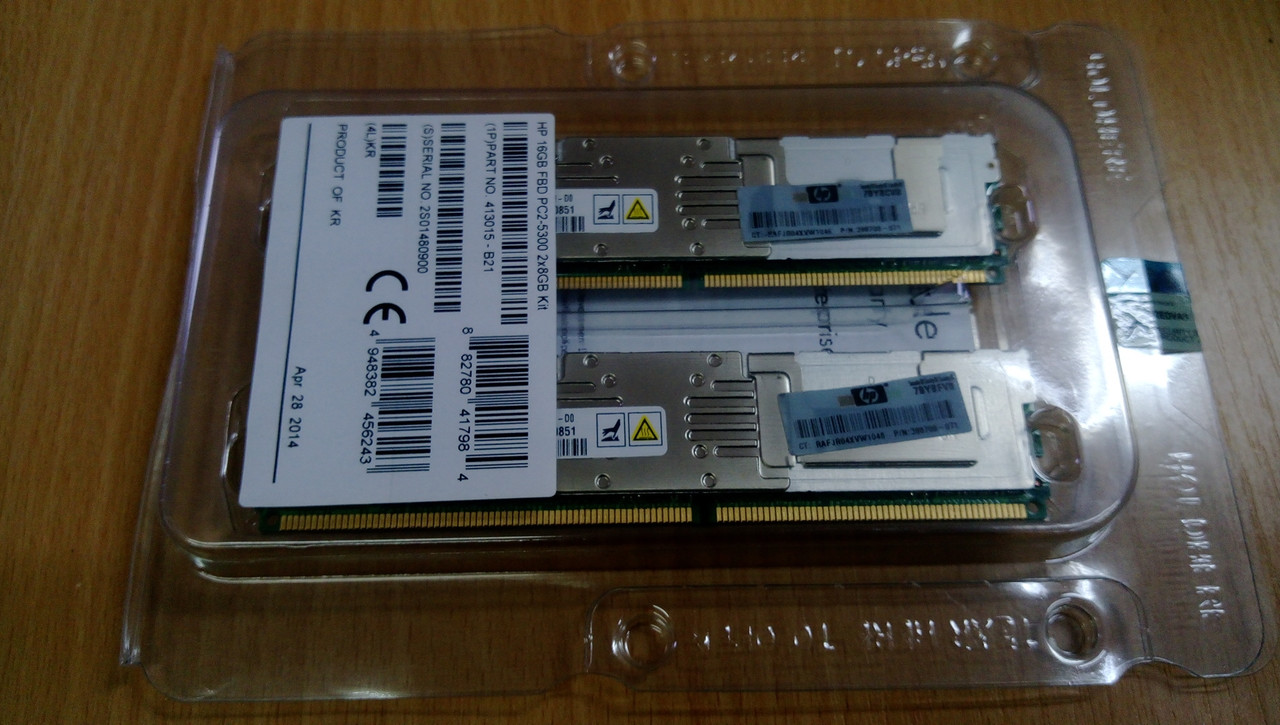 413015-B21 416474-001 память для сервера HP 16GB (2x8GB) FBD PC2-5300 - фото 1 - id-p73427784