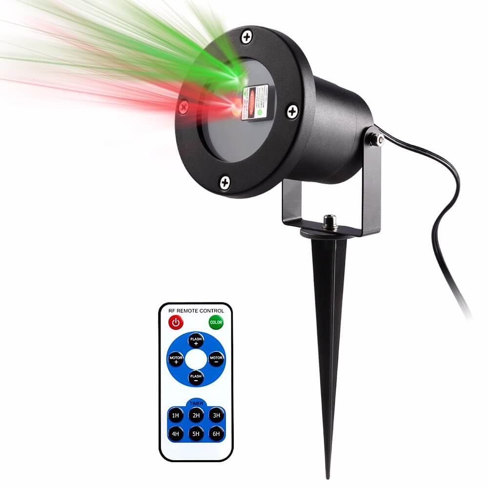 Проектор уличный, лазерный двухцветный Outdoor Waterproof Laser с пультом управления SNCO1A-09 - фото 1 - id-p140900673