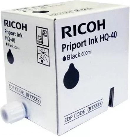 Чернила Ricoh Priport JP 4500 / DD4450 / DX 4542/ DX 4545 черные (O) HQ40 / 817225, 5шт по 600 мл - фото 1 - id-p5440881