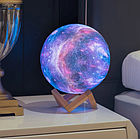 Лампа – ночник Луна "Галактика" объемная 3 D Lamp 15см, 16 режимов подсветки, пульт ДУ, фото 3