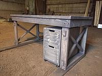 Стол компьютерный из деревянный "Лофт Макси" с тумбой Д1600мм*Ш800мм*В750мм, фото 1