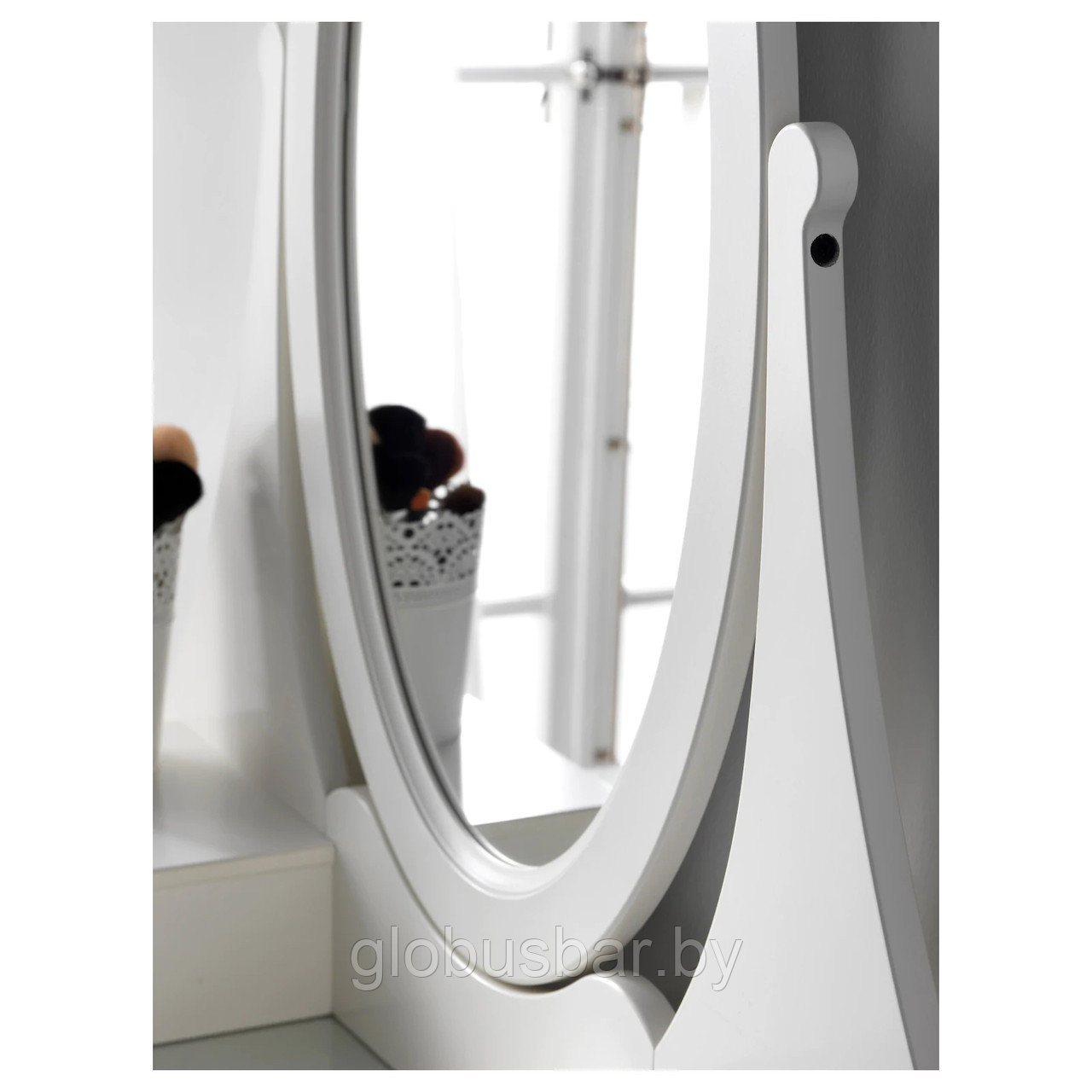HEMNES ХЕМНЭС Туалетный столик с зеркалом, белый, икеа 100x50 см - фото 4 - id-p140935046