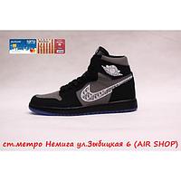 Nike Air Jordan 1 dior black, фото 1