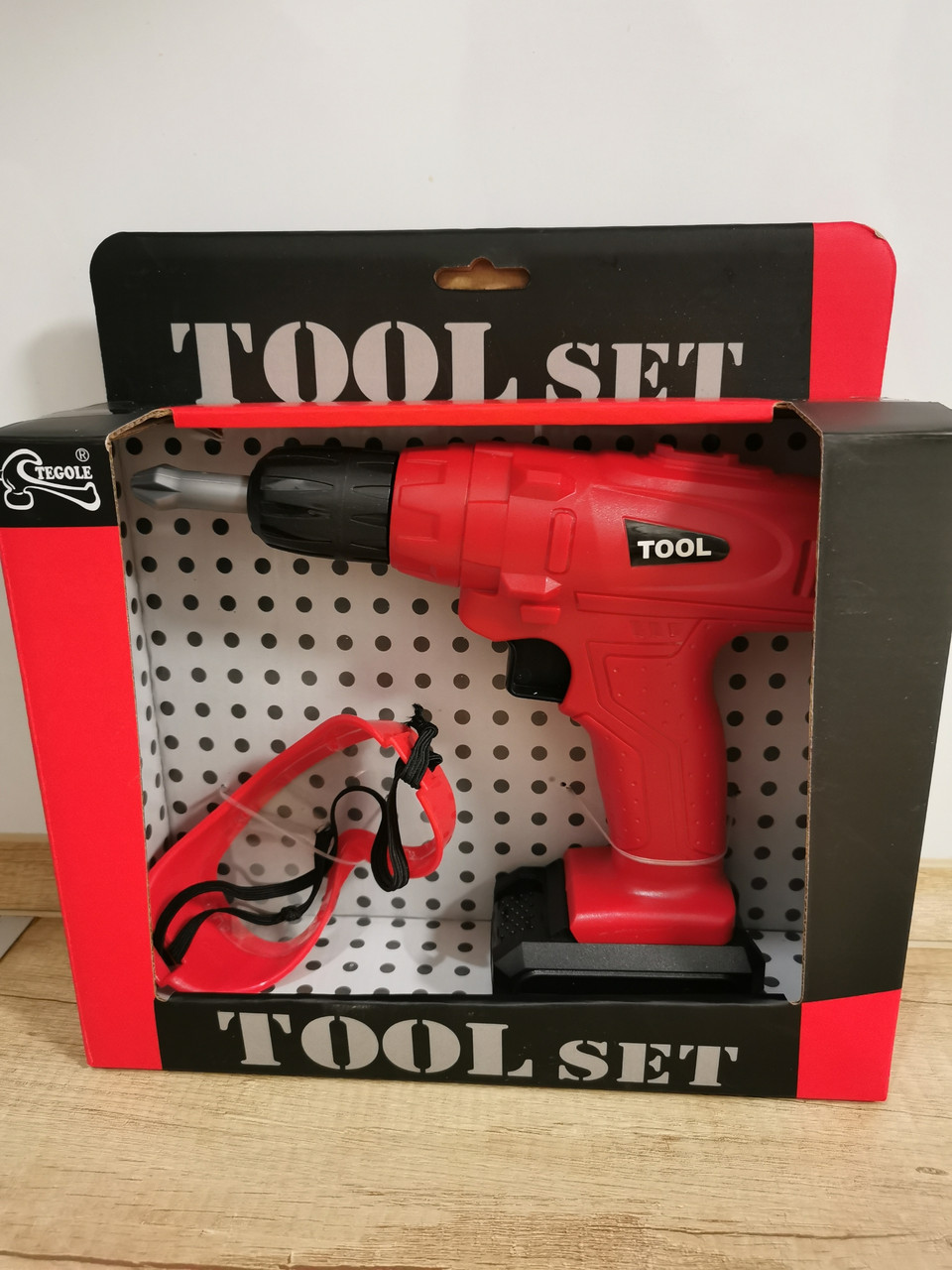 Игровой набор TOOL SET, дрель шуруповерт + очки, арт.T110D