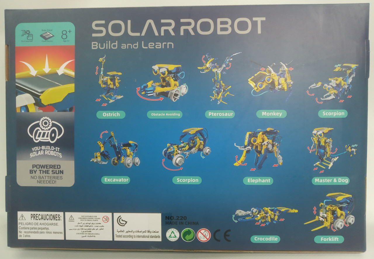 Робот-конструктор на солнечных батареях Solar Robot Steam 11 в 1 - фото 2 - id-p140975994