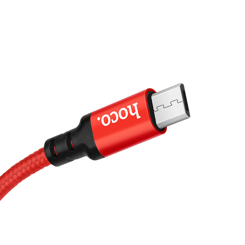 Кабель MicroUSB - USB Hoco X14, 2 м, красный - фото 5 - id-p140990771
