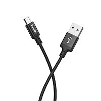 Кабель MicroUSB - USB Hoco X14, 1 м, чёрный