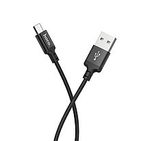 Кабель MicroUSB - USB Hoco X14, 2 м, чёрный