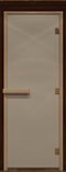 Двери для бани и сауны DW 700*1900, Белое матовое 8 мм стекло, коробка листва, фото 2
