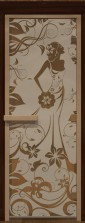 Стеклянная дверь для бани и сауны DW 700*1900, серия "ДЕВУШКА В ЦВЕТАХ" - фото 2 - id-p11047662