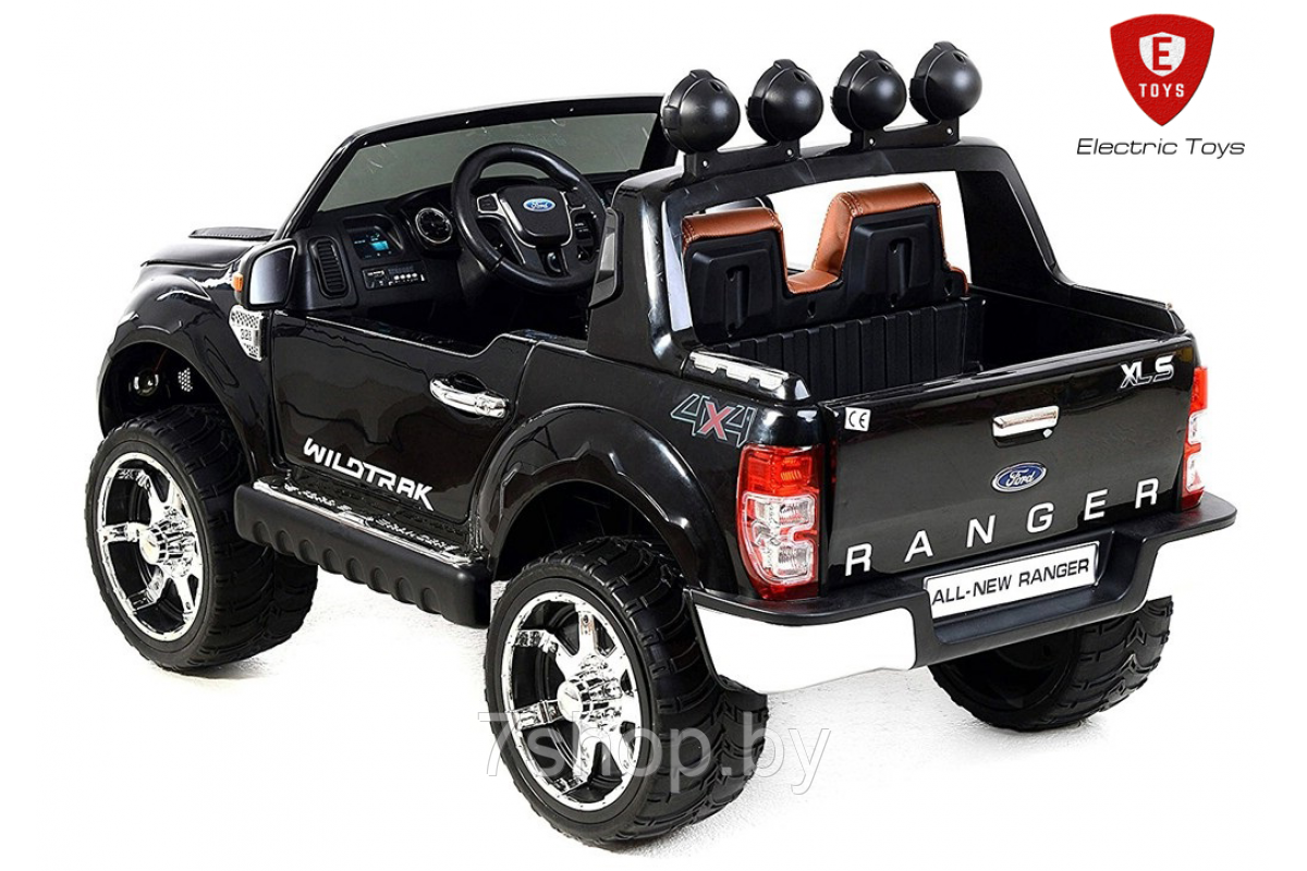 ДЕТСКИЙ ЭЛЕКТРОМОБИЛЬ ELECTRIC TOYS FORD RANGER LUX, ЦВЕТ ЧЕРНЫЙ ДВУХМЕСТНЫЙ - ЛИЦЕНЗИЯ - фото 5 - id-p141029352