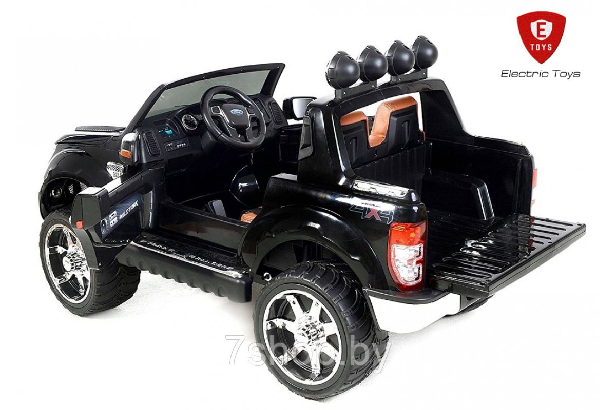 ДЕТСКИЙ ЭЛЕКТРОМОБИЛЬ ELECTRIC TOYS FORD RANGER LUX, ЦВЕТ ЧЕРНЫЙ ДВУХМЕСТНЫЙ - ЛИЦЕНЗИЯ - фото 6 - id-p141029352