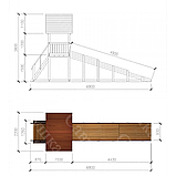 Зимняя деревянная игровая горка Савушка Зима wood - 5, фото 4