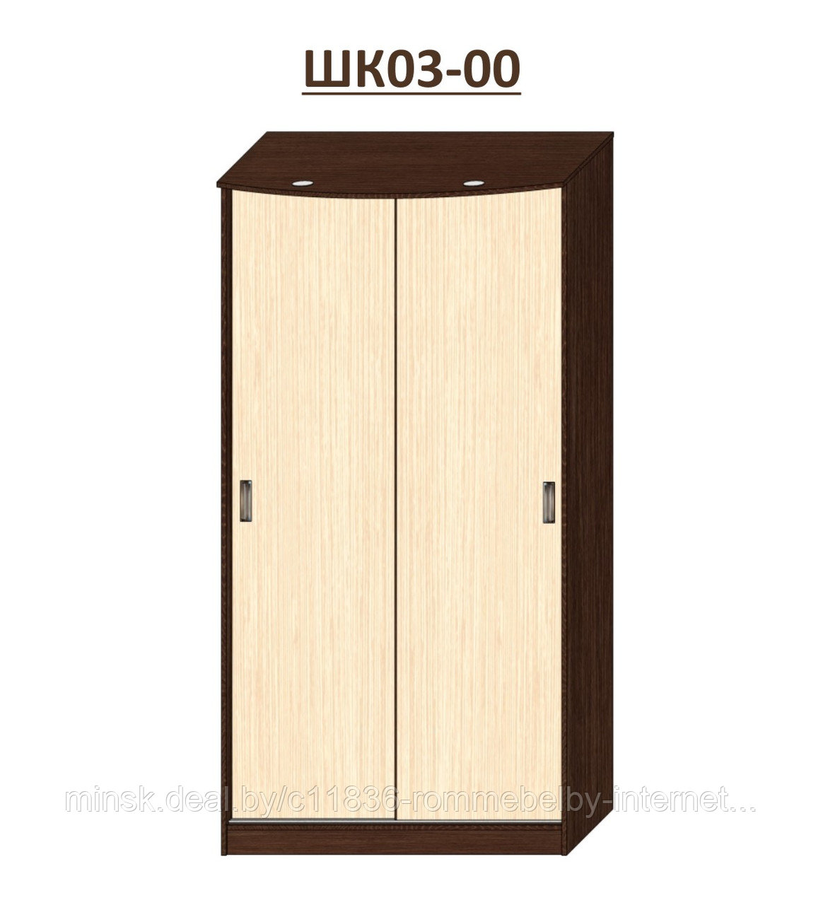 Шкаф-купе ЛАГУНА ШК03-00, Габариты, мм (Ш х В х Г): 1120 х 2200 х 650.Фабрики ЧПУП Кортекс-мебель - фото 2 - id-p11055519