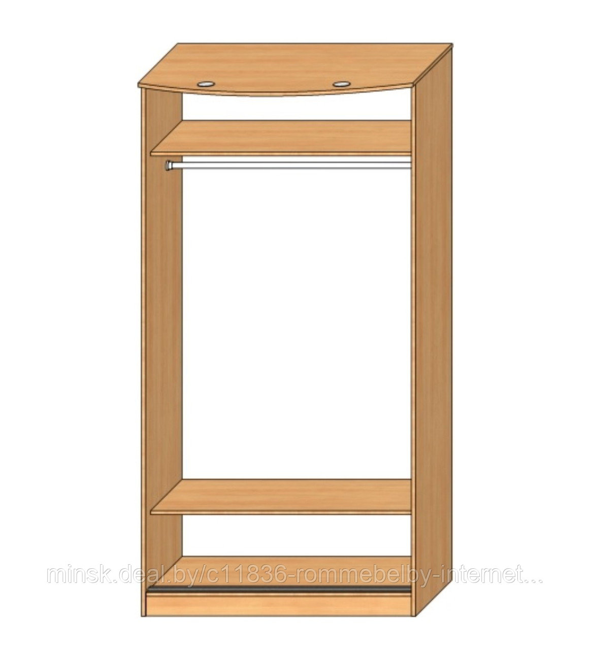 Шкаф-купе ЛАГУНА ШК03-00, Габариты, мм (Ш х В х Г): 1120 х 2200 х 650 ...