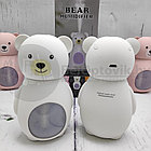 Увлажнитель - аромадиффузор воздуха Медвежонок Bear Humidifier с подсветкой, 150 ml,220V Белый, фото 10