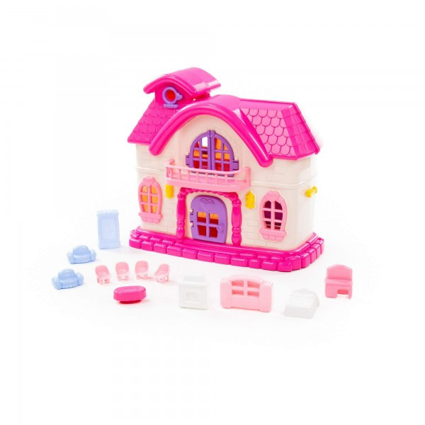 Детская игрушка кукольный домик "Сказка" с набором мебели (12 элементов) (в пакете) арт. 78261 Полесье - фото 1 - id-p141127039