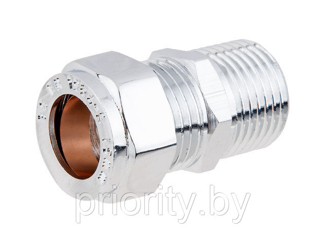 Ниппель 15x1/2" нар. для медных труб ХРОМ AV Engineering - фото 1 - id-p141128222