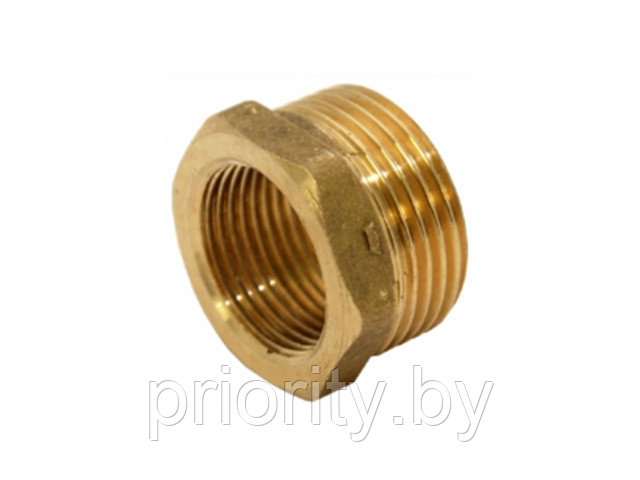 Переход шестиугольный нар.-вн. 1 1/2"x3/4" General Fittings (Футорка 1 1/2х3/4 нар.-вн.)