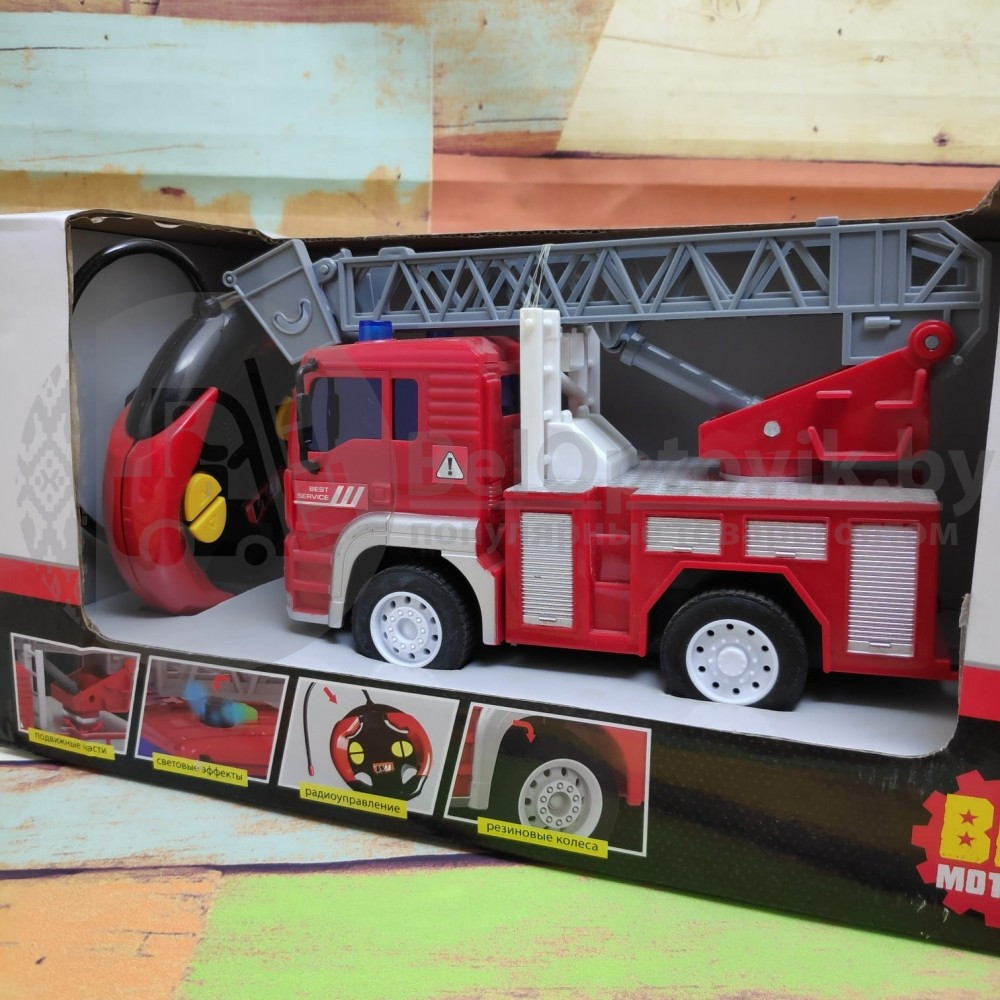 Радиоуправляемая пожарная машина Спецтехника Big Motors 1:20 - WY1550B - фото 7 - id-p109393601