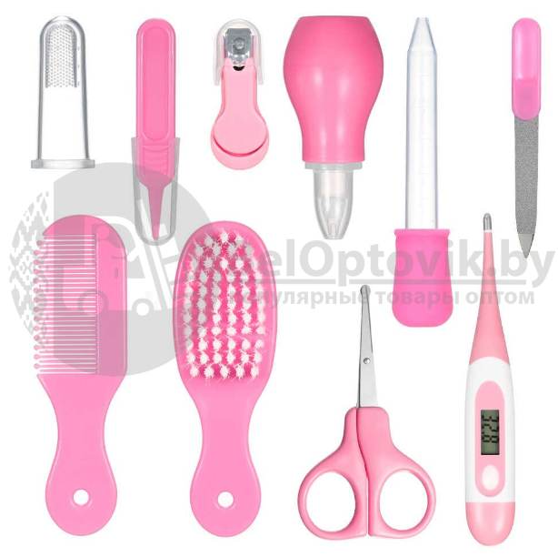 Набор по уходу за ребенком Baby Care Set, 10 предметов, 0м Розовый - фото 3 - id-p132945976