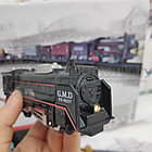 Игровой набор Big Motors Железная дорога локомотив и 9 вагонов (звук, пар, свет). Живые фото, фото 3