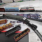 Игровой набор Big Motors Железная дорога локомотив и 9 вагонов (звук, пар, свет). Живые фото, фото 6