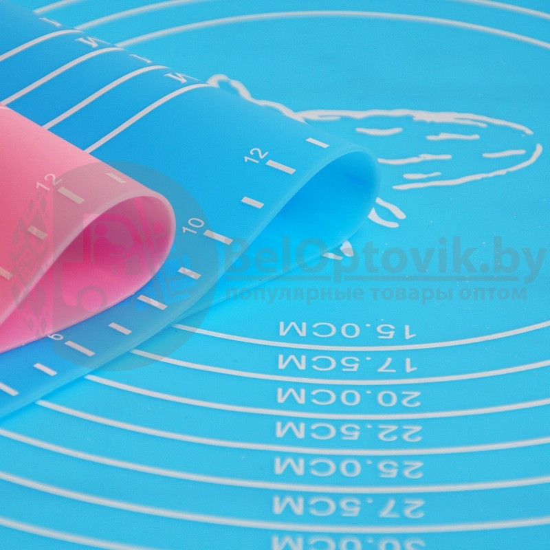 Коврик силиконовый для раскатки теста, 60 х 45 см (64 х 45 см) Розовый - фото 6 - id-p109388836