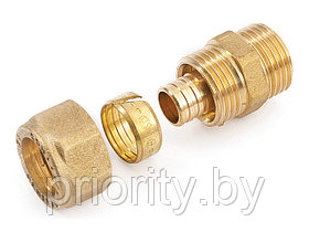 Ниппель 16(2.0)х1/2 нар. для трубы PEX General Fittings