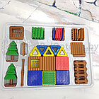 Магнитный конструктор Magformers Log House Set Бревенчатый дом,  87 деталей, фото 2