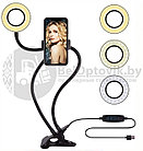 Кольцевая лампа (для селфи, мобильной фото/видео съемки), штатив Professional Live Stream, 3 режима Черный, фото 9