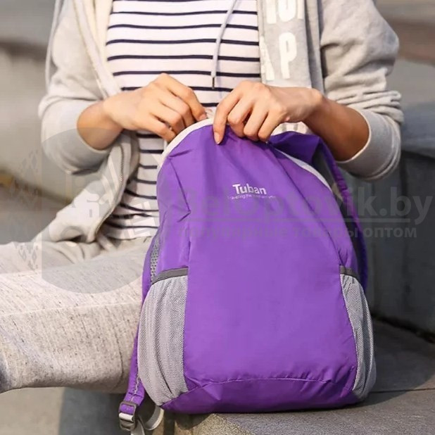 Складной компактный рюкзак Tuban (ХИТ СЕЗОНА) Фиолетовый - фото 9 - id-p109389724
