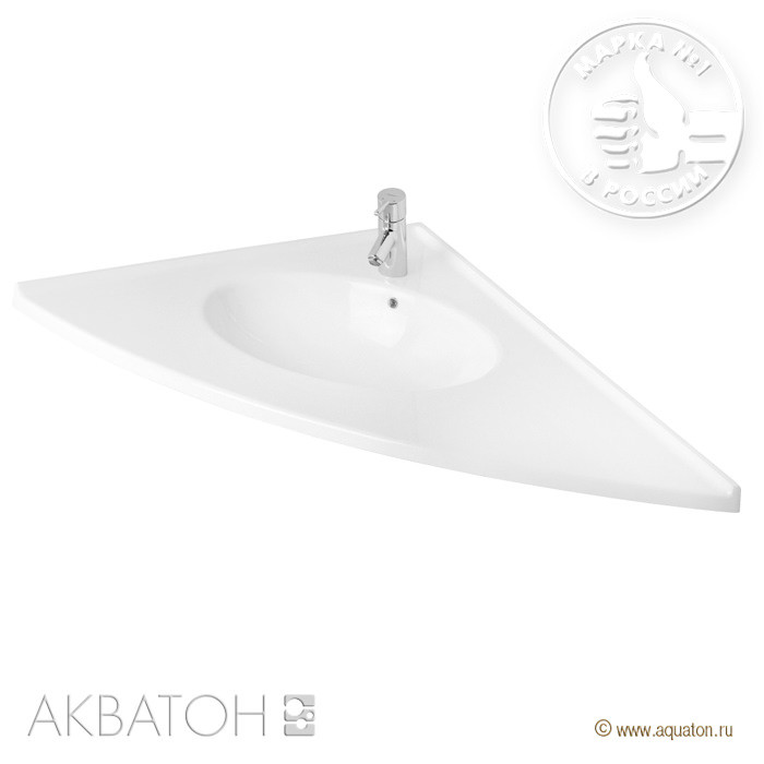 Раковина Акватон МЕБЛИКО угловая, левая, белый (102х77)