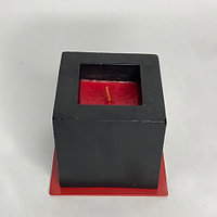 Свеча Куб в японском стиле чёрно-красная