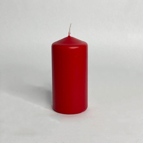 Свеча Красная цилиндрическая 8см - фото 2 - id-p141172673