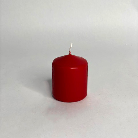 Свеча Красная цилиндрическая 8см - фото 3 - id-p141172673