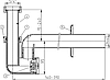 Сифон бутылочный HL135 с прочисткой, горизонтальный выпуск DN40 мм (Австрия), фото 2