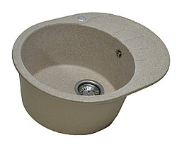 Мойка RIO, 580х450 mm, AV Engineering черный из искуственного камня + смеситель в подарок, фото 2