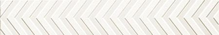 Керамическая плитка бордюр Karelia white 7.3x44.8