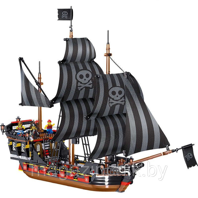 Конструктор Чёрная жемчужина корабль, 968 дет., 982003, Пираты - фото 5 - id-p141235804