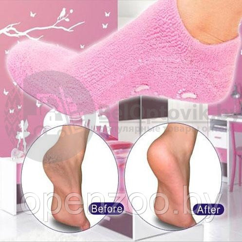 -50 скидка Гелевые увлажняющие Spa носочки Gel Socks Moisturizing Уценка (без коробки, упаковка пакет) - фото 2 - id-p141239633