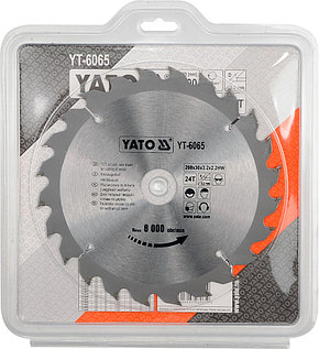 Пильный диск с напаянными зубцами 200х30 24T "Yato" YT-6065, фото 2